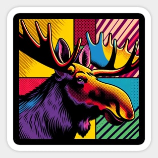 Majestic Moose Pop Art - Wilderness Statement Sticker